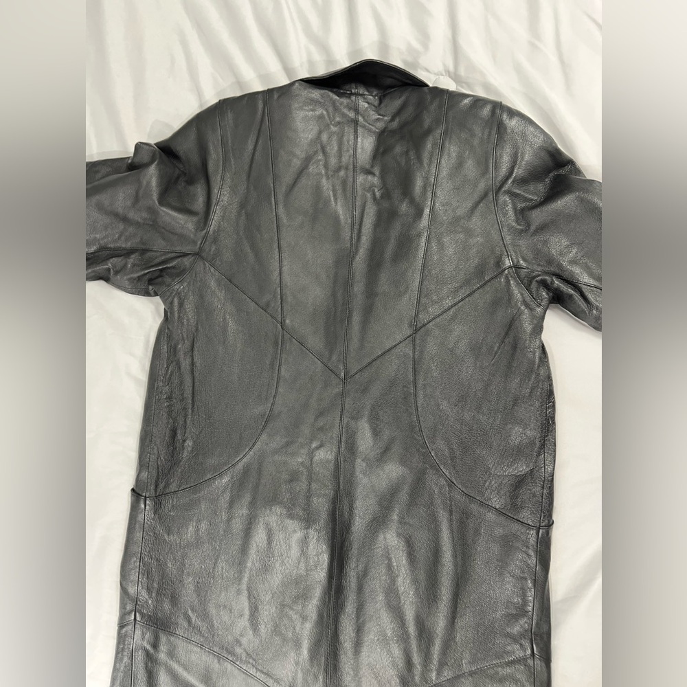 Vintage Leather Trench Coat‎ - Picture 9 of 13